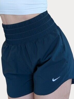 Navy blue Nike Dri-FIT One Ultra High-Waisted shorts Like New Women's Small